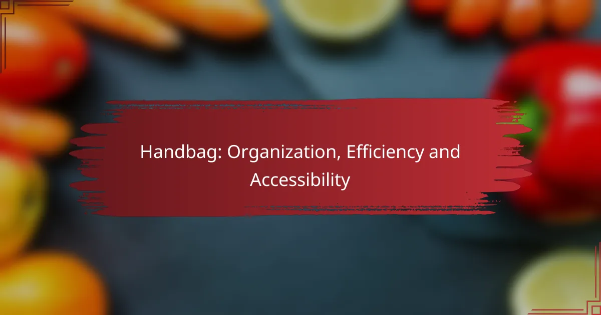 Handbag: Organization, Efficiency and Accessibility