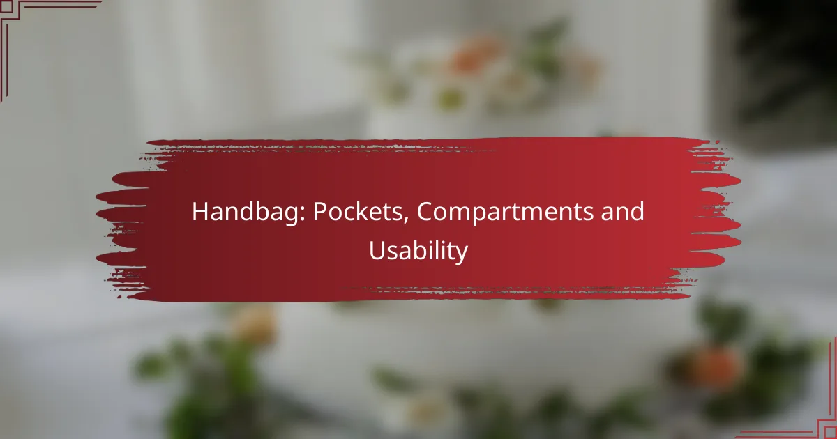 Handbag: Pockets, Compartments and Usability
