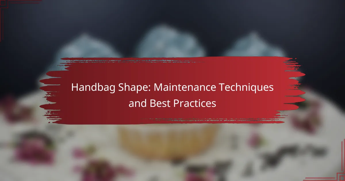 Handbag Shape: Maintenance Techniques and Best Practices