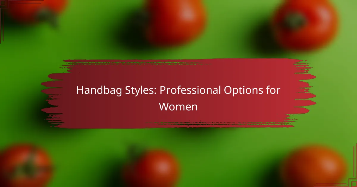 Handbag Styles: Professional Options for Women
