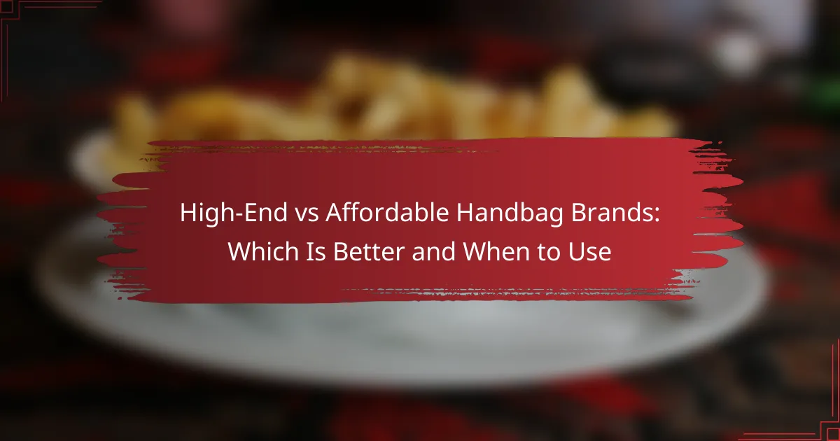 High-End vs Affordable Handbag Brands: Which Is Better and When to Use