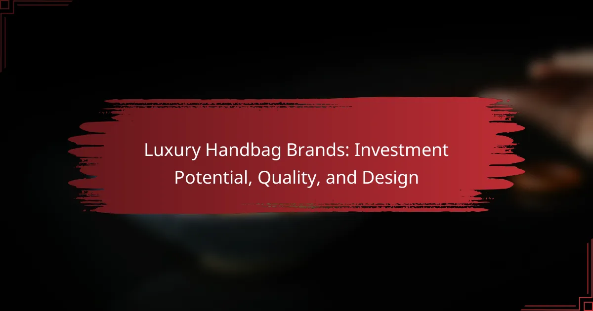 Luxury Handbag Brands: Investment Potential, Quality, and Design