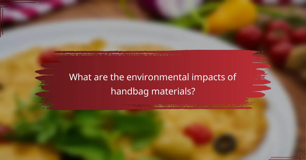 What are the environmental impacts of handbag materials?