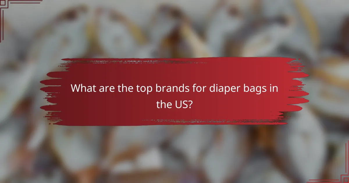 What are the top brands for diaper bags in the US?