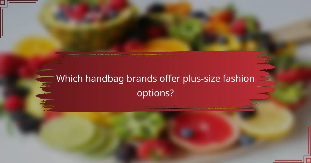Which handbag brands offer plus-size fashion options?